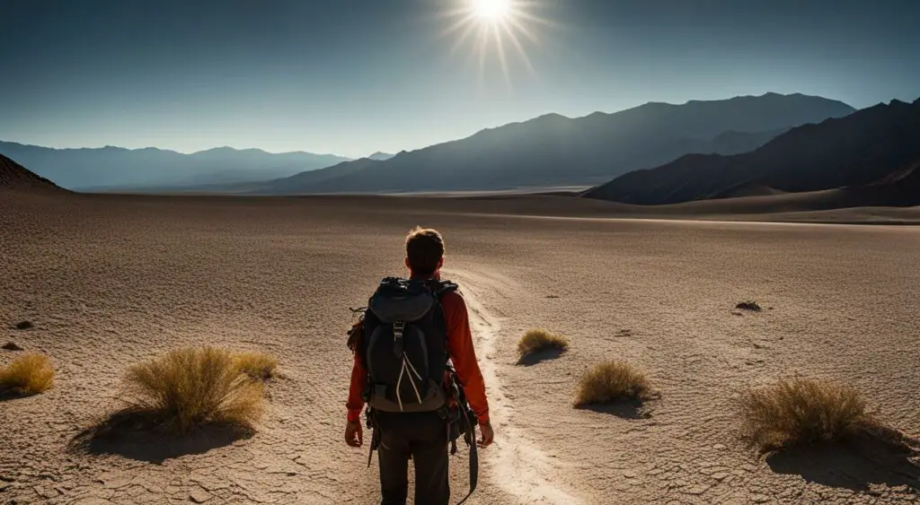 Backpacking in death valley